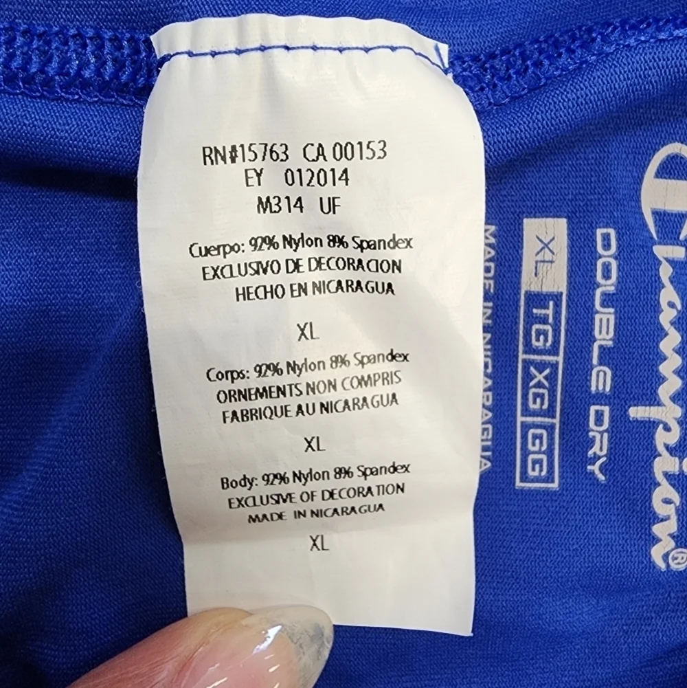 Champion Men's Navy Double Dry Compression Shorts, sz XL